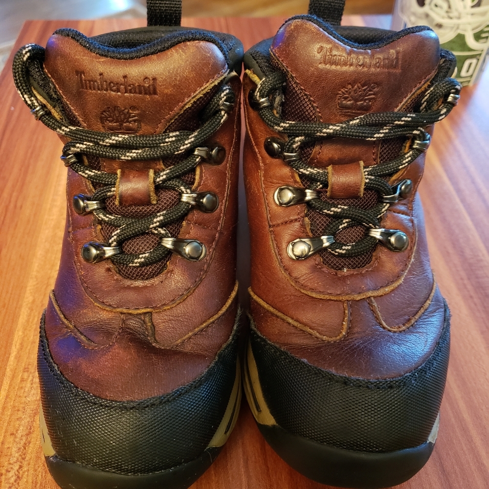 TIMBERLANDS LEATHER TODDLER SZ. 8 AWESOME COND.